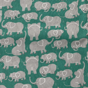 Animal World Elephants – Mint Green