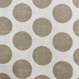 Linen Like Slub – Big Dots – Beige