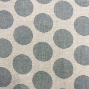 Linen Like Slub – Big Dots – Silver Grey