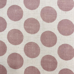 Linen Like Slub – Big Dots – Pink Almond