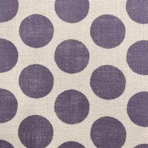 Linen Like Slub – Big Dots – Dark Grey