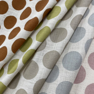 Linen Like Slub – Big Dots – Yellow