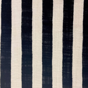 Linen Like Slub – Stripe – Black