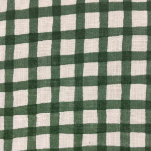 Linen Like Slub – Check – Green