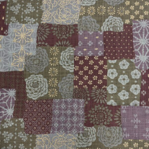 Golden Harmony – Japanese Patchwork – Plum