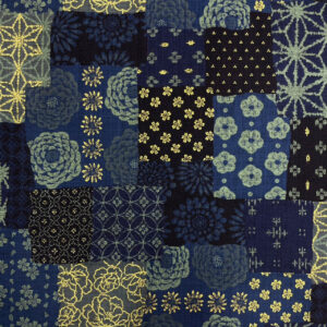 Golden Harmony – Japanese Patchwork – Blue