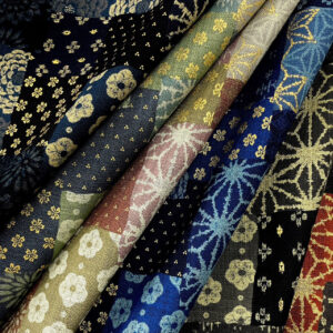 Golden Harmony – Japanese Patchwork – Dark Navy