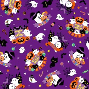 Ghostly Halloween – AP45101-1B – Purple