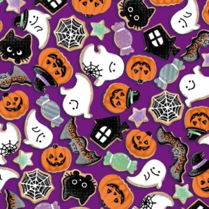 Ghostly Halloween – AP45101-2B – Purple