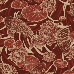 Lotus Gardens – HR3490-11C – Red