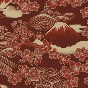 Lotus Gardens – HR3490-13C – Red