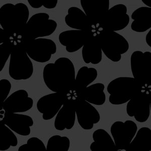 Muted Florals – NN2306-A – Black on White